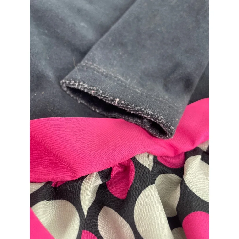 OshKosh Bgosh Toddler Girls Black Velvet Pink Polka Dot Bubble Dress 18M